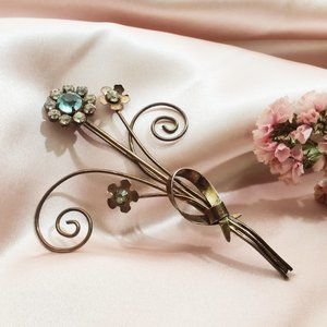 1940's Rose Gold Over Sterling Silver Brooch